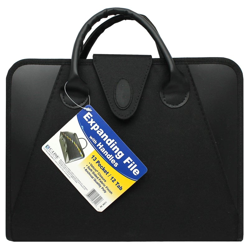 C-Line Expanding File with Handles, Letter Size, Black (48211)
